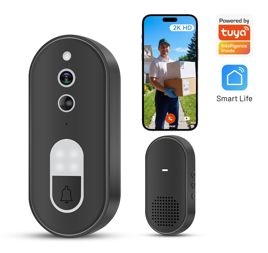 Smart Home Video Doorbell - Tuya 1080P HD 무선 WiFi 비디오