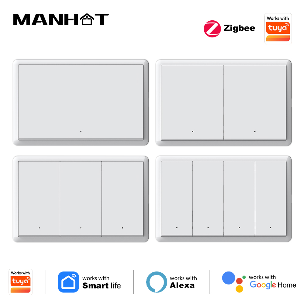 Smart Home Tuya - 맨핫 스마트 지그비 스위치, 중성선 필요