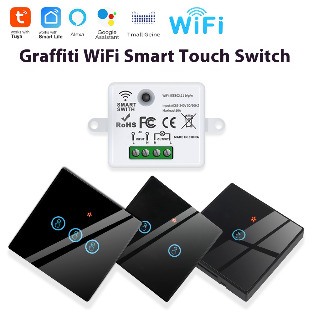 Smart Home Voice Control - Tuya 스마트 스위치오프 장치는 무선 터치,