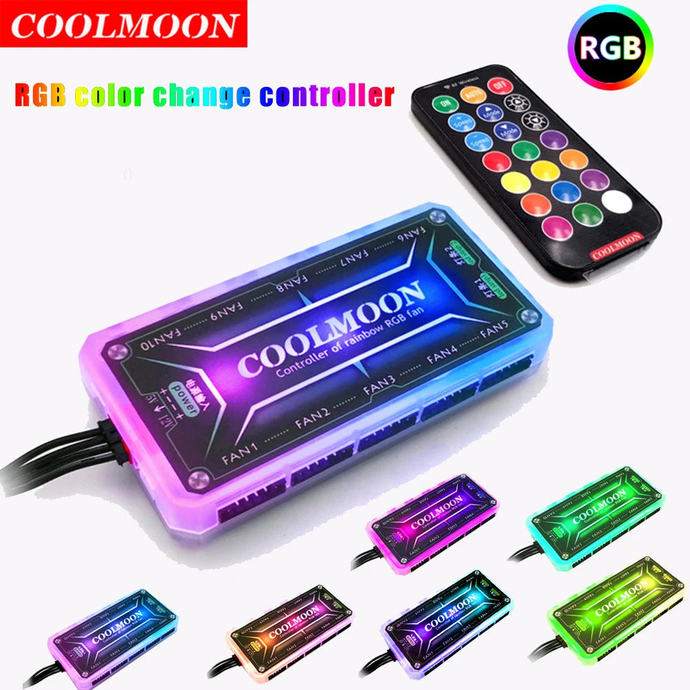 Smart Home Gadgets - COOLMOON ARGB 컨트롤러, ARGB 냉각 선풍기,