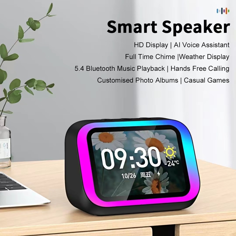 Smart Home Display - AI 음성 어시스턴트 블루투스 스피커 RGB