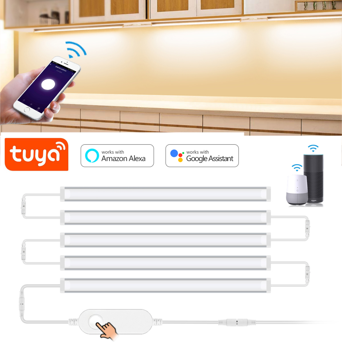 Smart Home Furniture - 1-5 Pcs 주방 Tuya 스마트 LED