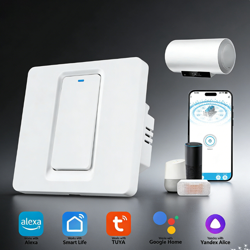 Smart Home Remote - 스마트 온수기 스위치/WiFi&블루투스 터치 컨트롤은 Alexa/Google