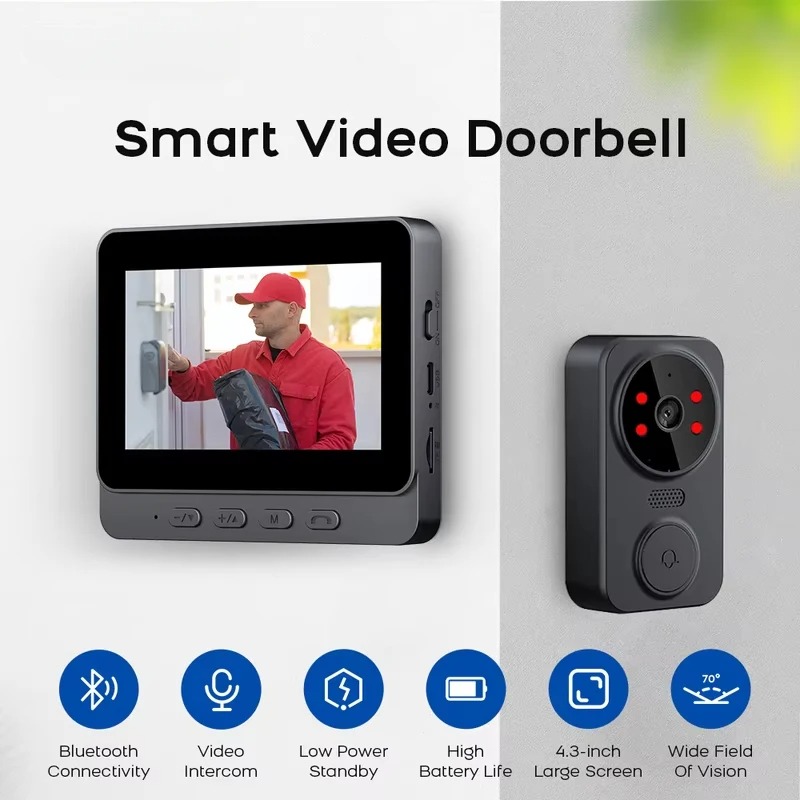Smart Home Video Doorbell - M8 스마트 비주얼 초인종 WiFi 양방향