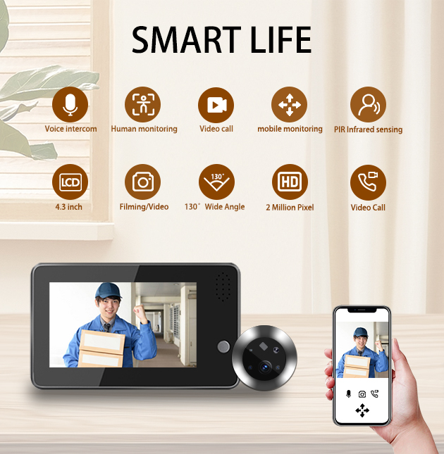 Wifi Doorbell Camera - 4.3인치 투야 스마트라이프 WiFi 도어벨 비주얼