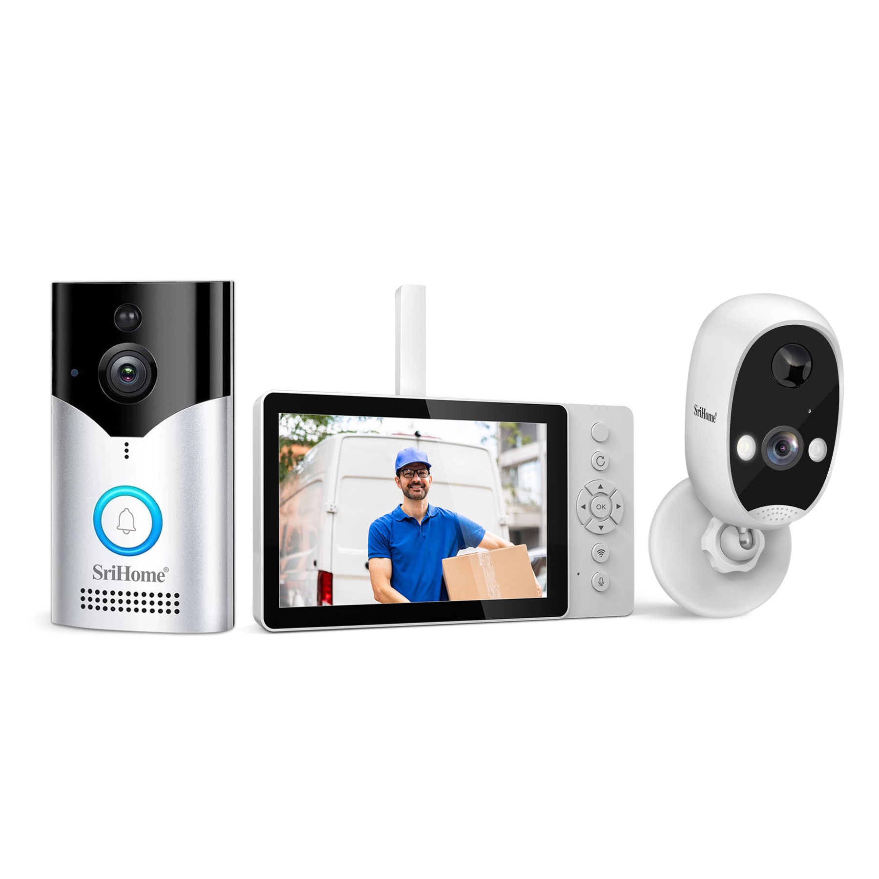 Wifi Doorbell Camera - Srihome SH054+DH008 4MP 1400P 저소비 WIFI