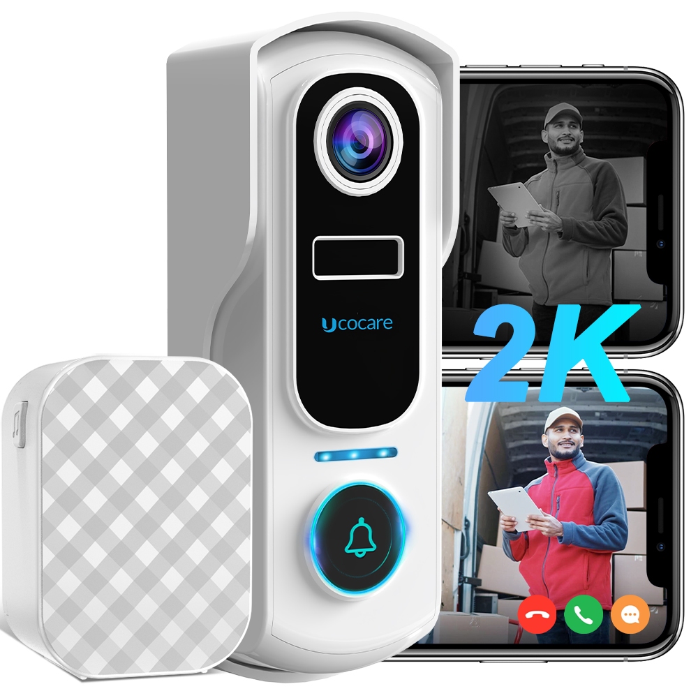 Wifi Doorbell Camera - 2K 비디오 초인종 무선 UCOCARE P4