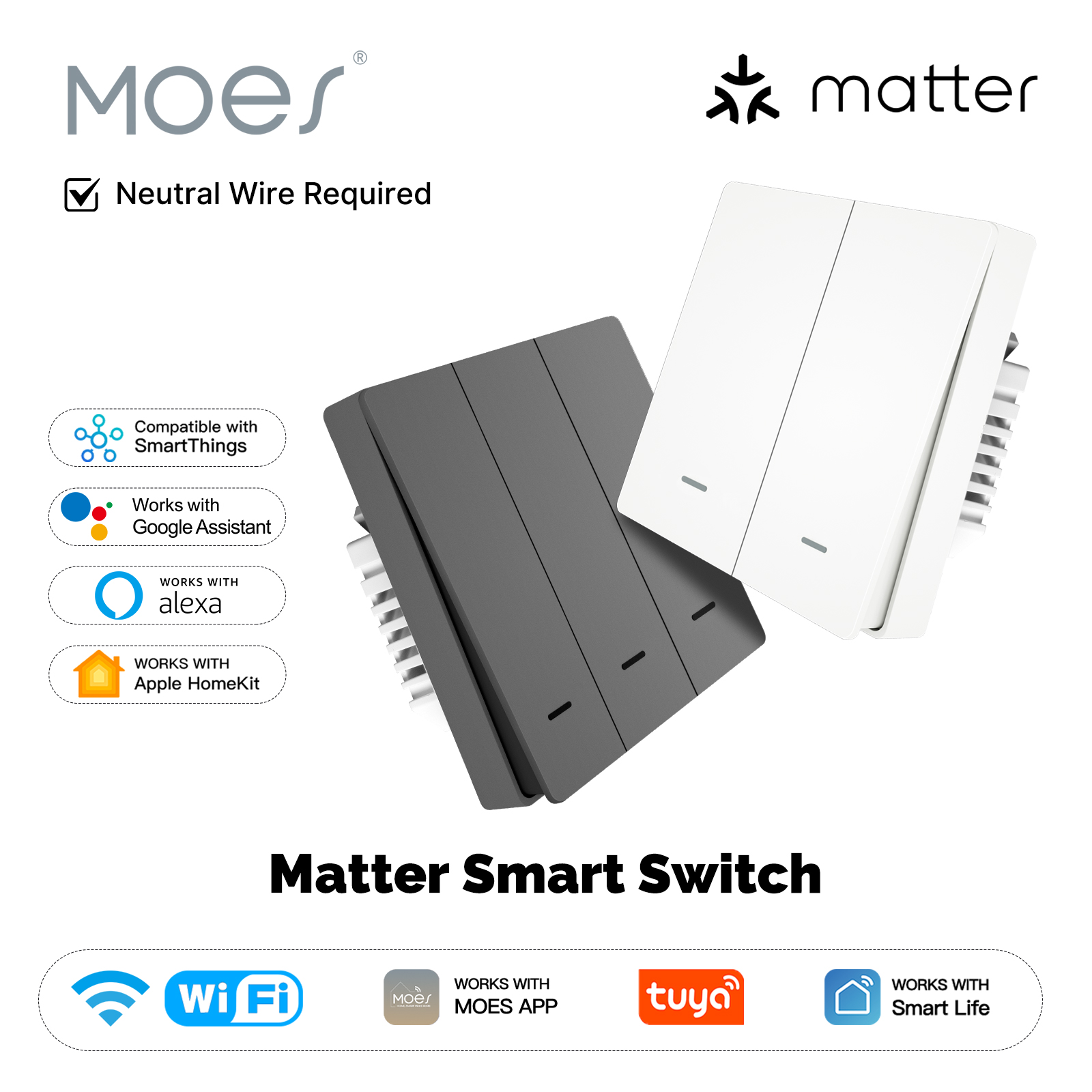 Smart Home Tuya - MOES Matter Tuya WiFi 스마트 라이트