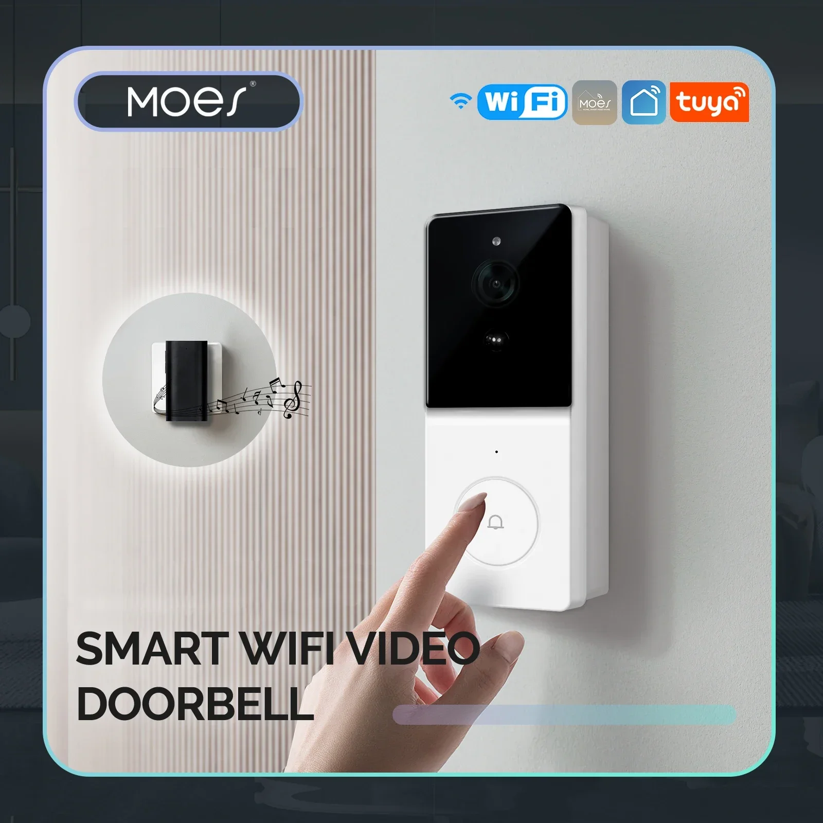 Smart Home Video Doorbell - MOES 투야 스마트 와이파이 비디오 초인종