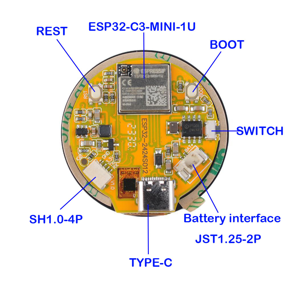ESP32 디스플레이 1.28 인치 ESP32-C3 W - Smart Home Esp32 리뷰 및 가격