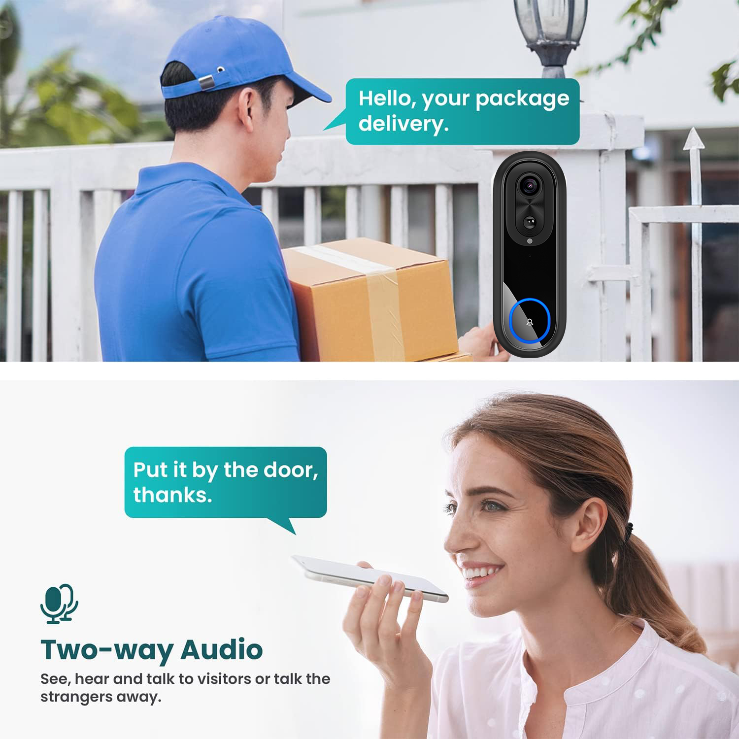 5G 2.4G WiFi 비디오 초인종 1080P 무선  - Smart Home Video Doorbell 리뷰 및 가격