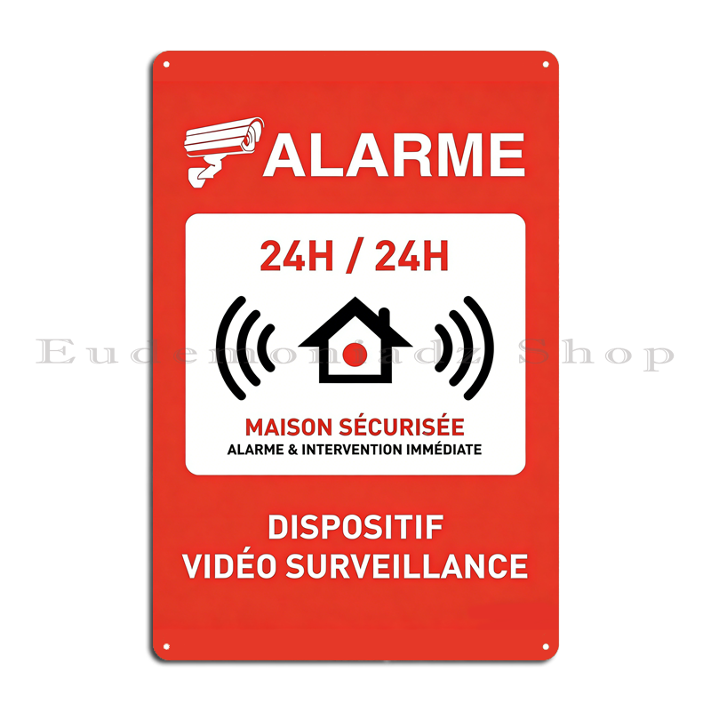 레트로 24시간 알람 시스템 금속 간판 플라크 빈티지  - Smart Home Security System 리뷰 및 가격