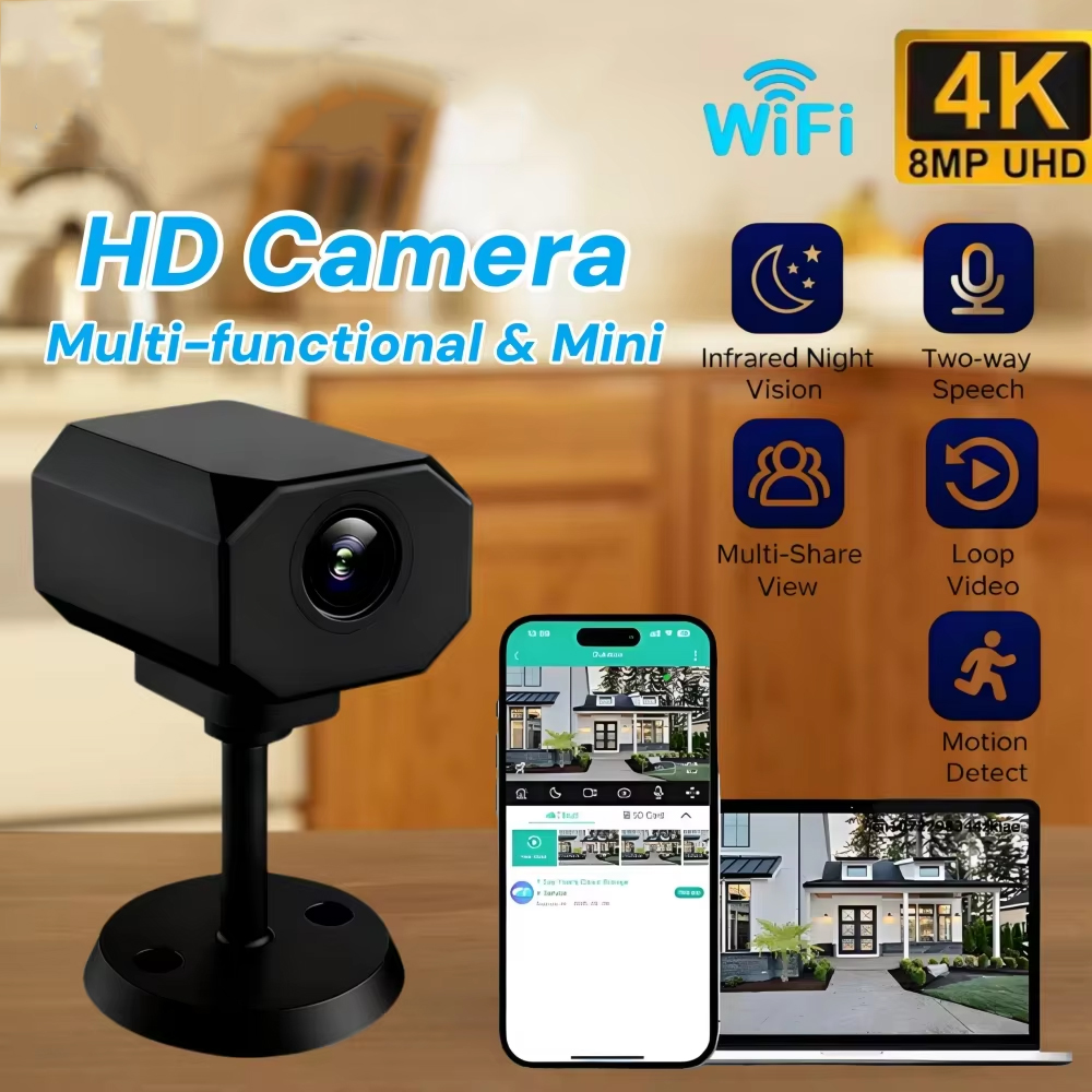 4K HD WiFi 보안 카메라, 가정용 미니 스마트  - Smart Home Remote 리뷰 및 가격