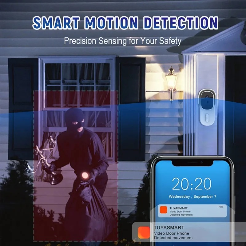 와이드 뷰 투야 스마트 라이프 앱 WiFi 오디오 비디 - Wifi Doorbell Camera 리뷰 및 가격