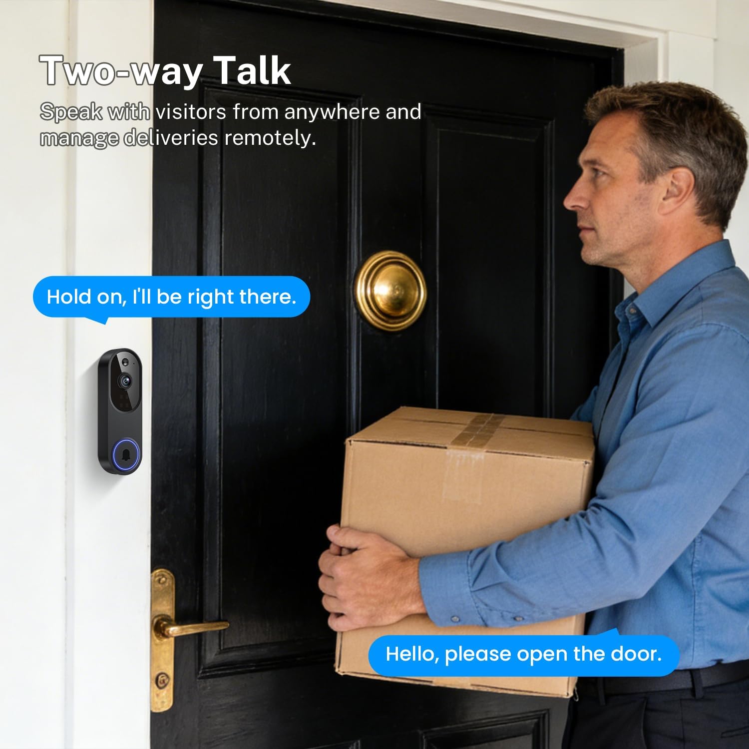 양방향 오디오, AI 모션 감지, 야간 투시 기능, 클 - Smart Home Video Doorbell 리뷰 및 가격
