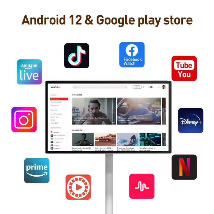 24인치 안드로이드 12 휴대용 LCD TV 스마트 인 - Smart Home Wifi 리뷰 및 가격