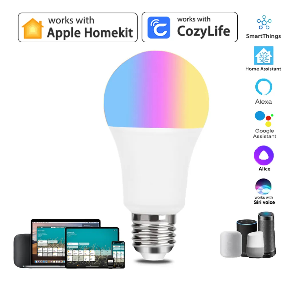 9W WiFi Homekit 라이트 램프 E27 LED - Smart Home Group 리뷰 및 가격