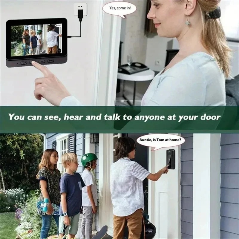M8 스마트 비주얼 초인종 WiFi 양방향 인터콤 적외 - Smart Home Video Doorbell 리뷰 및 가격
