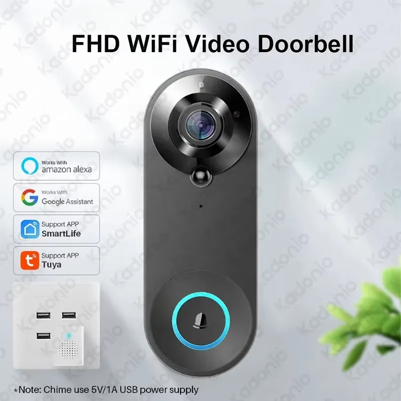 카도니오 1080P WiFi 비디오 도어벨 PIR 모션 - Wifi Doorbell Camera 리뷰 및 가격