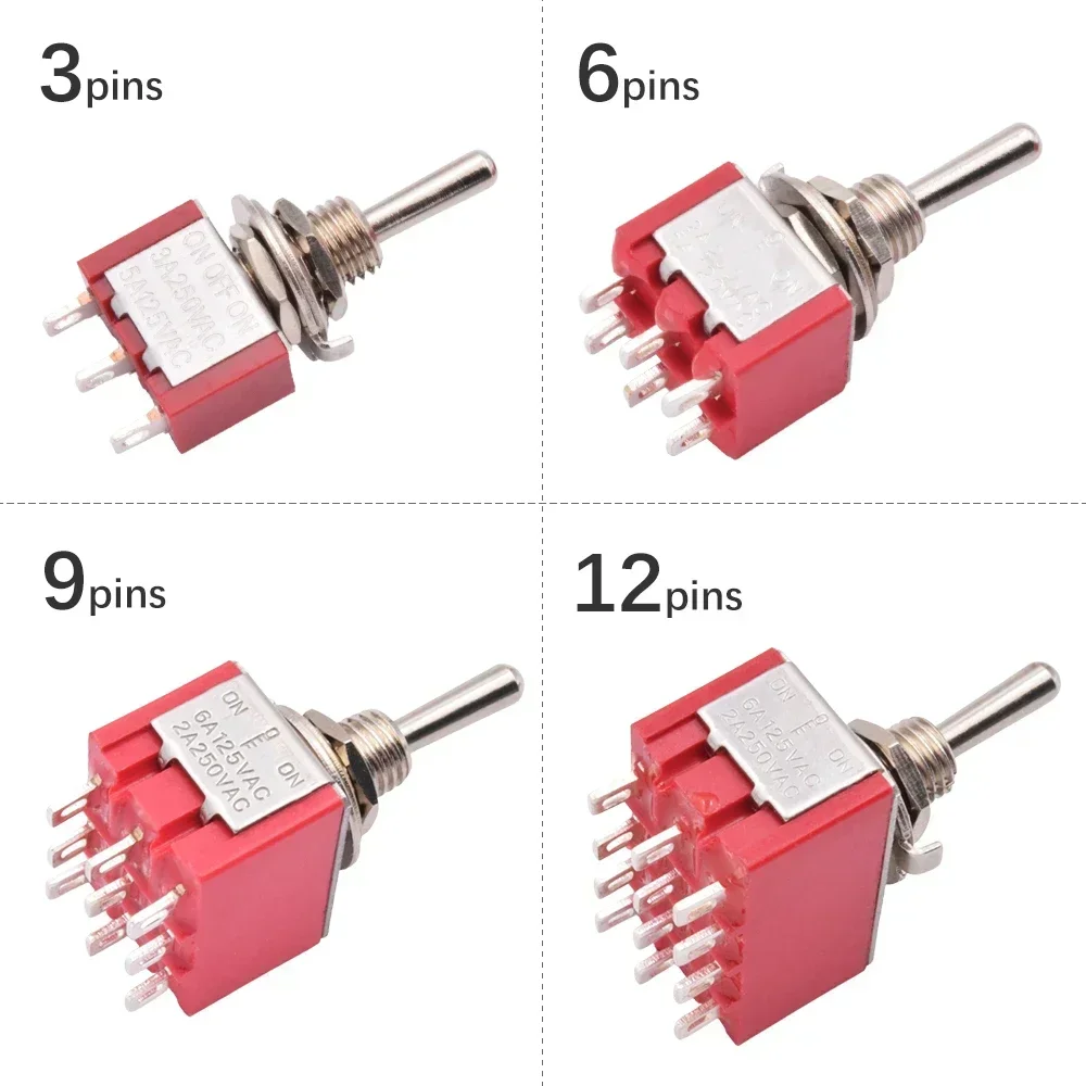 5개 레드 미니 토글 스위치 SPDT DPDT 2 3  - Smart Home Gadgets 리뷰 및 가격