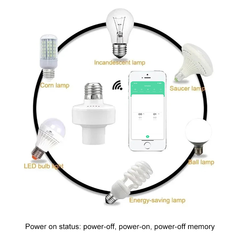 Tuya 스마트 E27 소켓 스위치 APP 제어 타이머 - Smart Home Remote 리뷰 및 가격